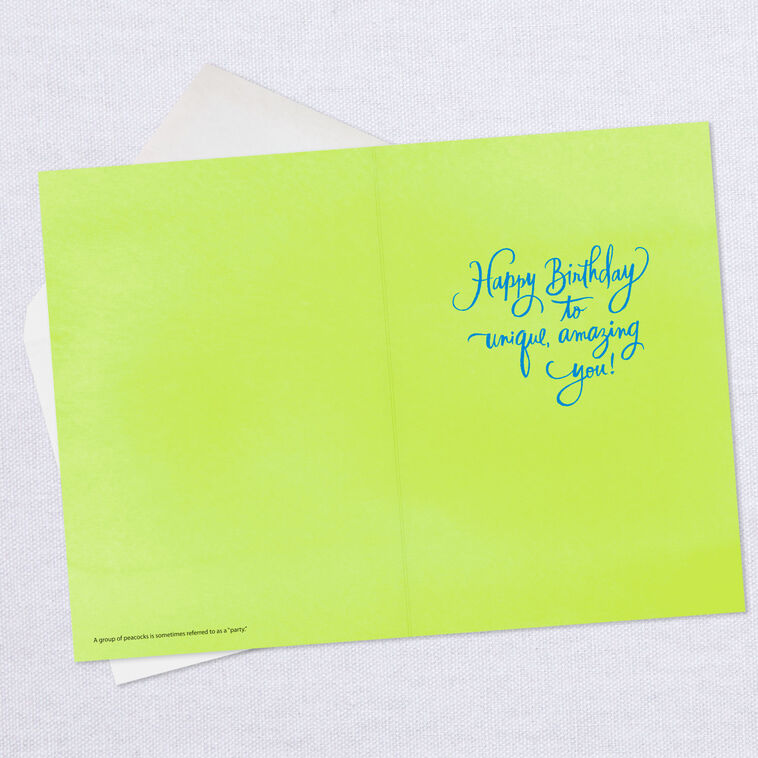 UNICEF One-of-a-Kind Wonderful Peacock Feather Birthday Card, , large image number 3