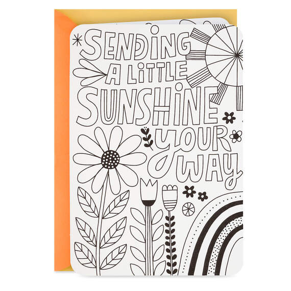 Crayola® Sending Sunshine Thinking of You Coloring Card