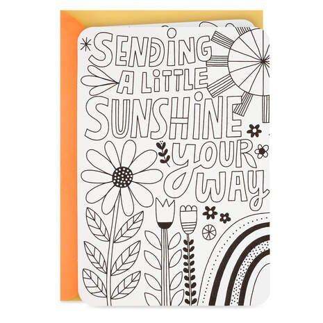 Crayola® Sending Sunshine Thinking of You Coloring Card, , large
