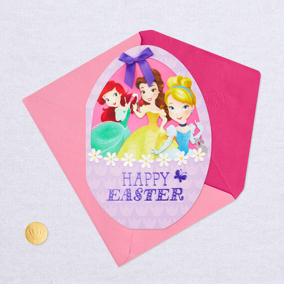 Bold and Fun Disney Princesses Easter Card for Girl, , large image number 5