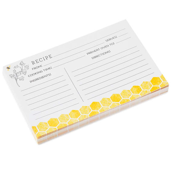 Yellow Honeycomb Recipe Refill Cards, , large image number 1