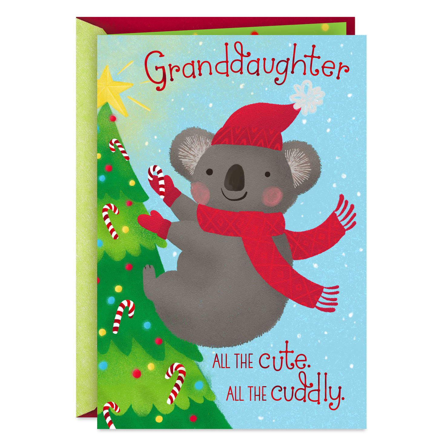 All the Cute and Cuddly Christmas Card for Granddaughter