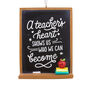 A Teacher's Heart Blackboard Christmas Ornament Front image number 1