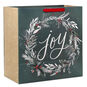 Joy Wreath on Green Extra-Deep Christmas Gift Bag Back image number 6