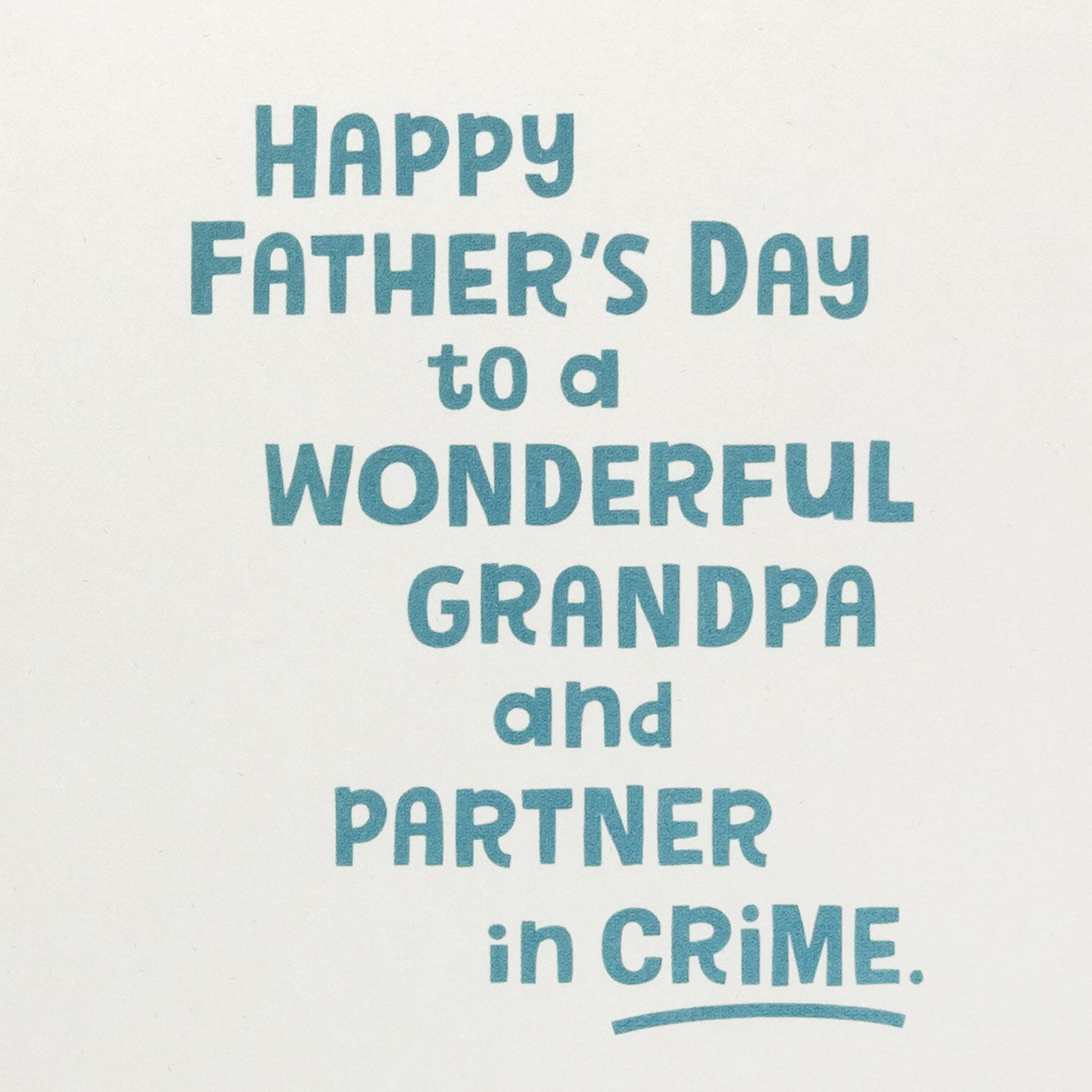 Partner in Crime Dog Father's Day Card for Grandpa Sentiment image number 2