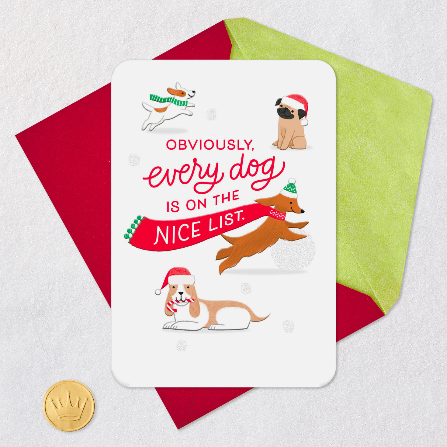 You and Every Dog Made the Nice List Christmas Card, , large image number 5