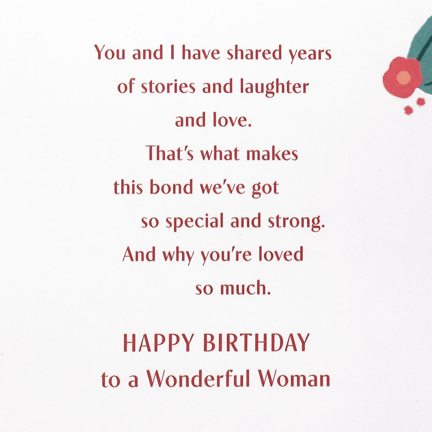 Floral Branch Design Birthday Card for Woman Sentiment image number 2