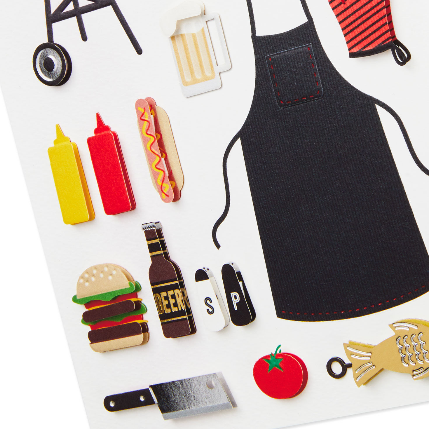 Grilling and Barbecue Collage Father's Day Card Card Cover Detail image number 5