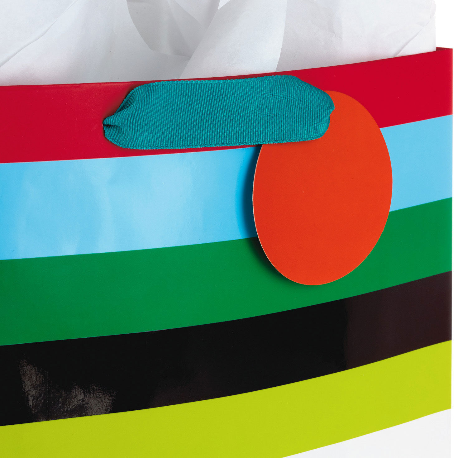 Colorful Geometrics Large and XL Gift Bags Trio upclose view image number 6