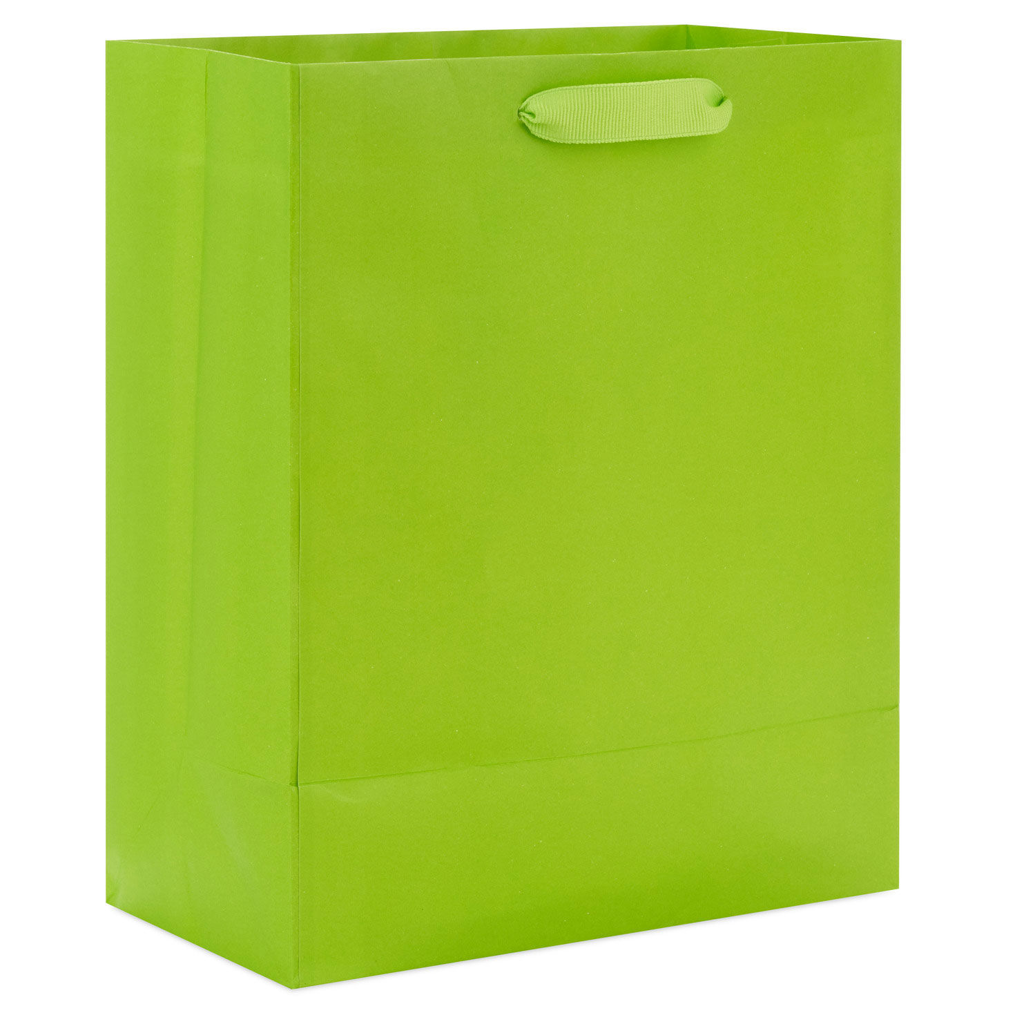 9.6" Solid Lime Green Medium Gift Bag, Lime Green, large image number 6