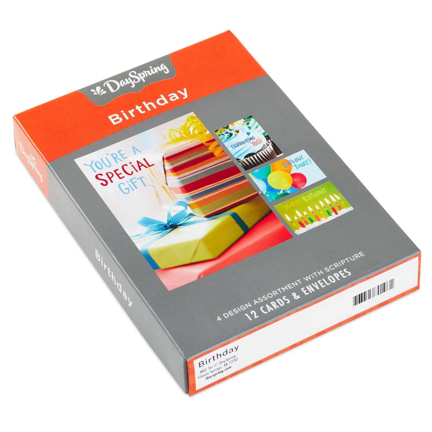 Bright Cheer Assorted Religious Birthday Cards, Pack of 12