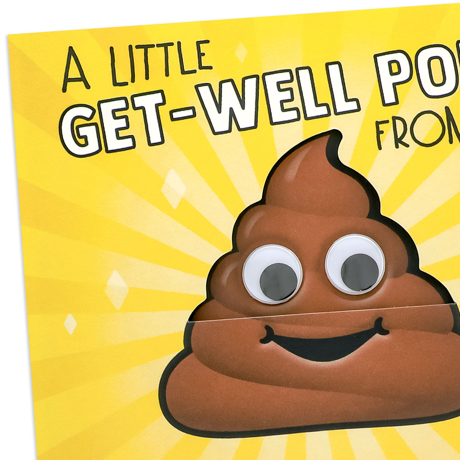 Funny Poop Emoji Get Well Card Card Front Detail image number 4