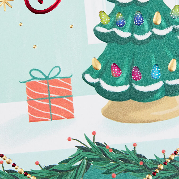 Tabletop Christmas Tree Card Card Front Detail image number 4