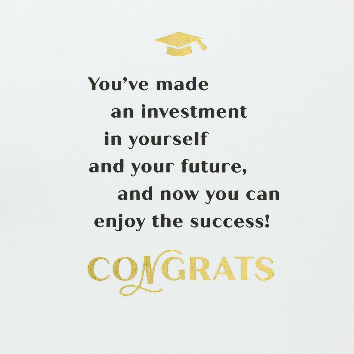 Black and White Confetti College Graduation Card Sentiment image number 2
