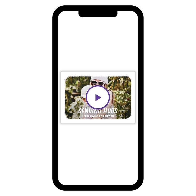 White Frame Horizontal Thinking of You eCard