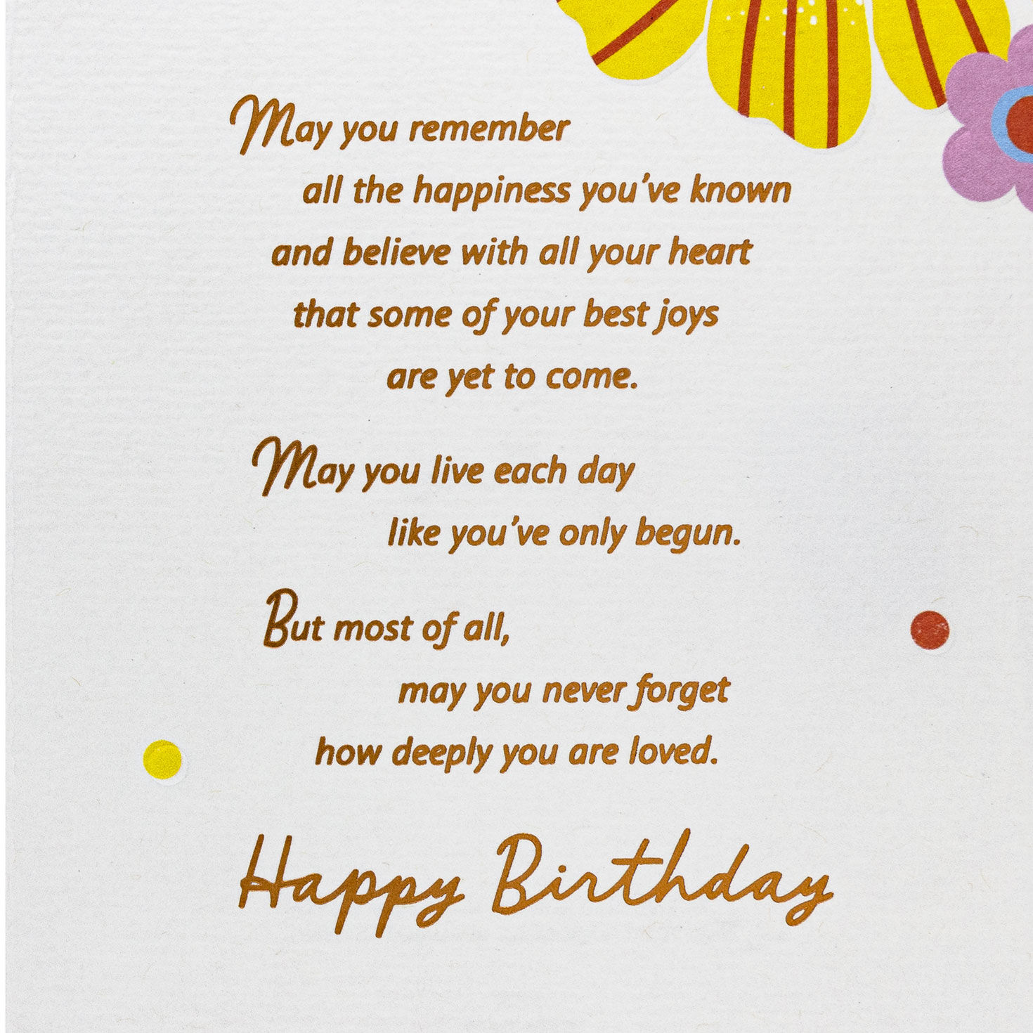 Flowers Birthday Card for Granddaughter Sentiment image number 3