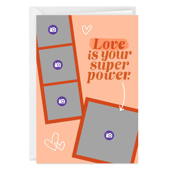 Personalized Love Is Your Super Power Photo Card, , large image number 6