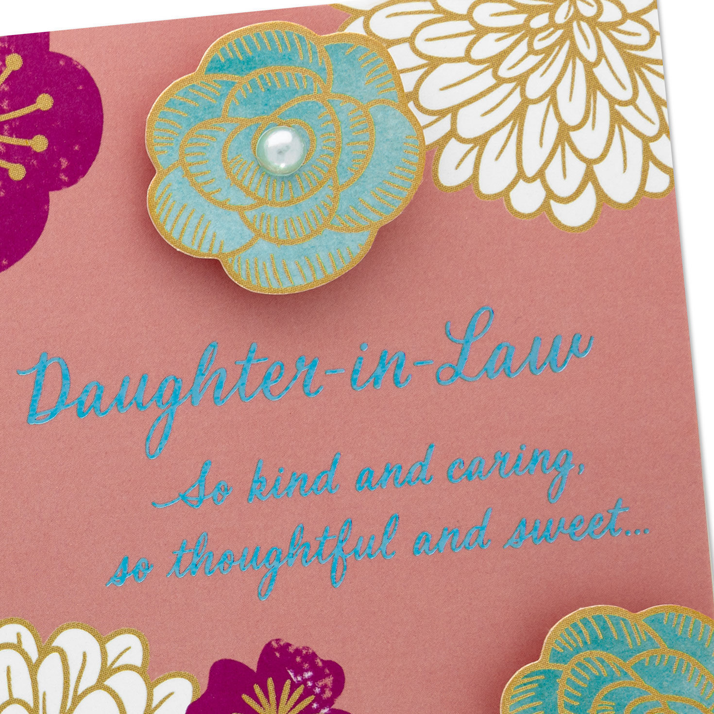 Flowers on Pink Daughter-in-Law Mother's Day Card  image number 4
