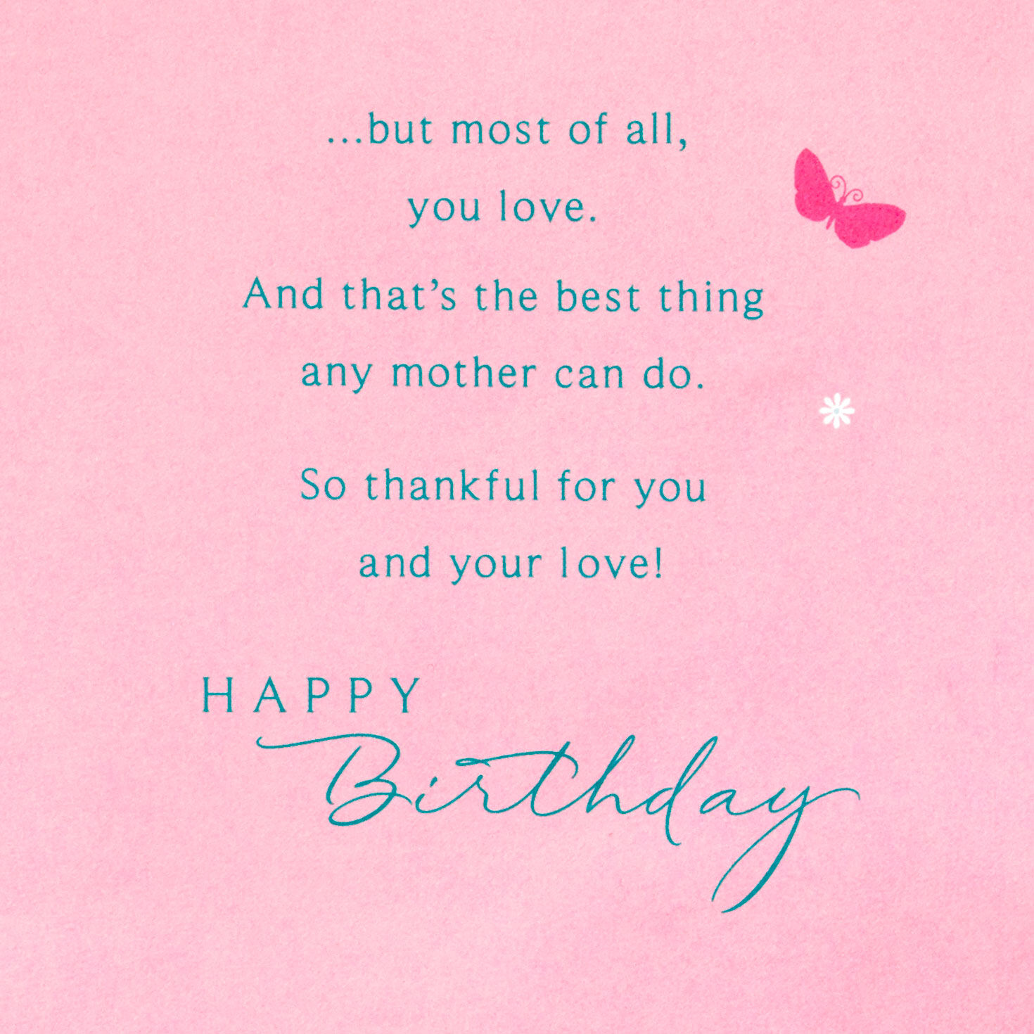 Thankful for You Butterfly Birthday Card for Mom, , large image number 2