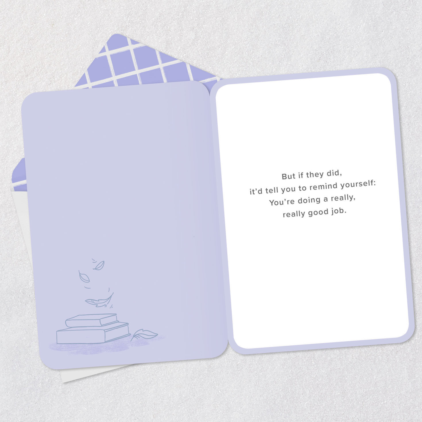 Owls Parenthood Support Encouragement Card Open card with envelope image number 3