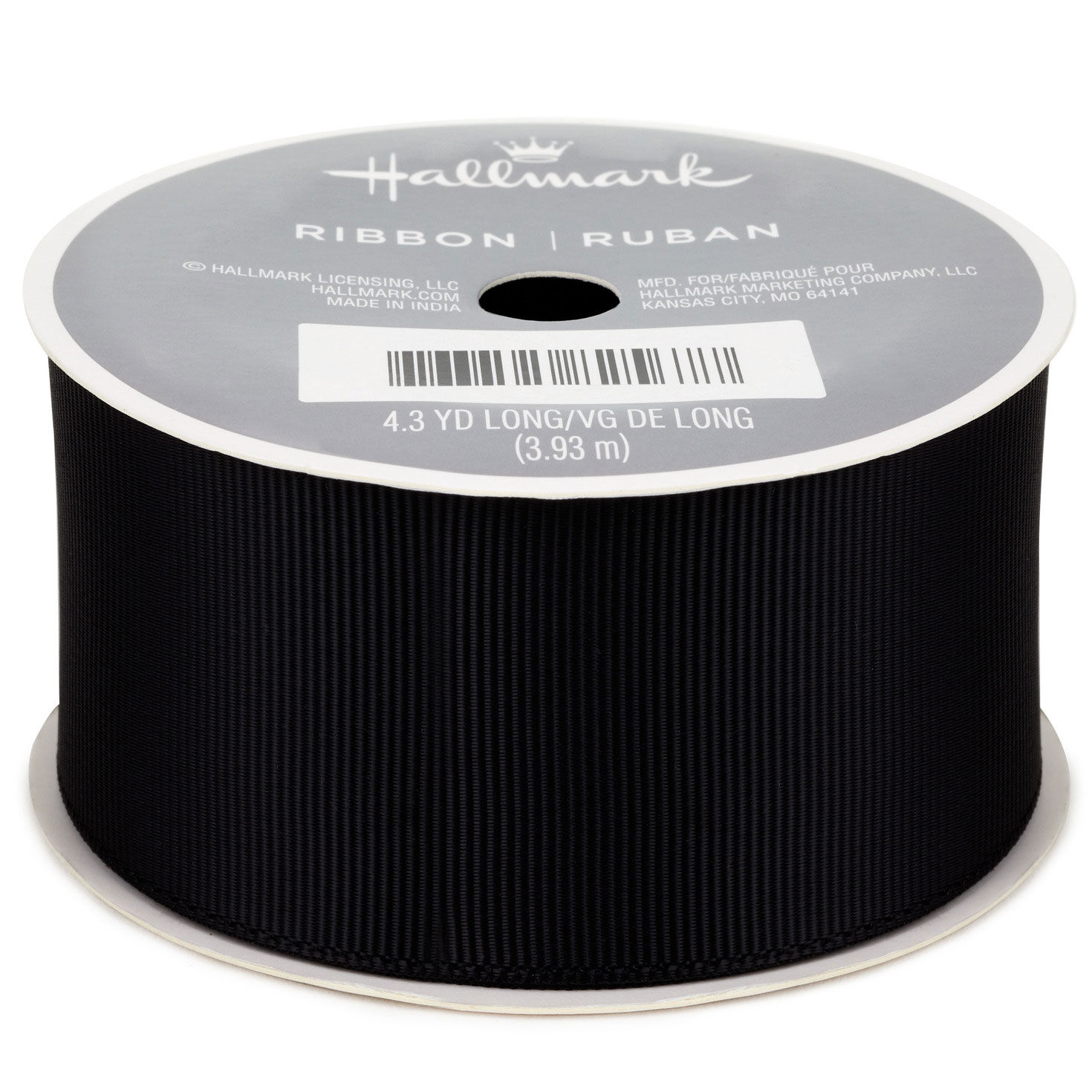 1.5" Black Grosgrain Ribbon, 12.9'