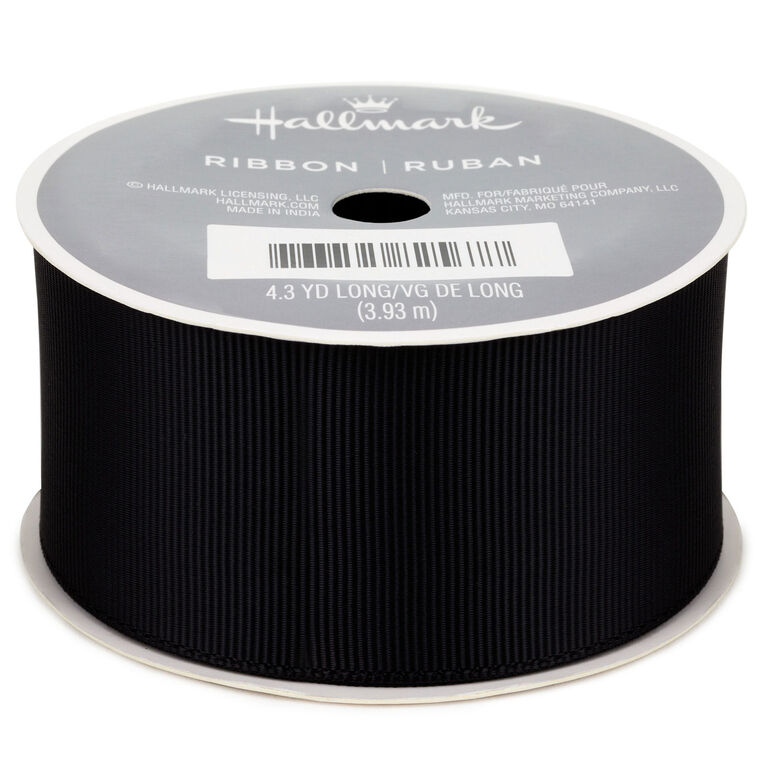 1.5" Black Grosgrain Ribbon, 12.9'