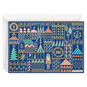 Village Tiles on Blue UNICEF Boxed Christmas Cards card front image number 2