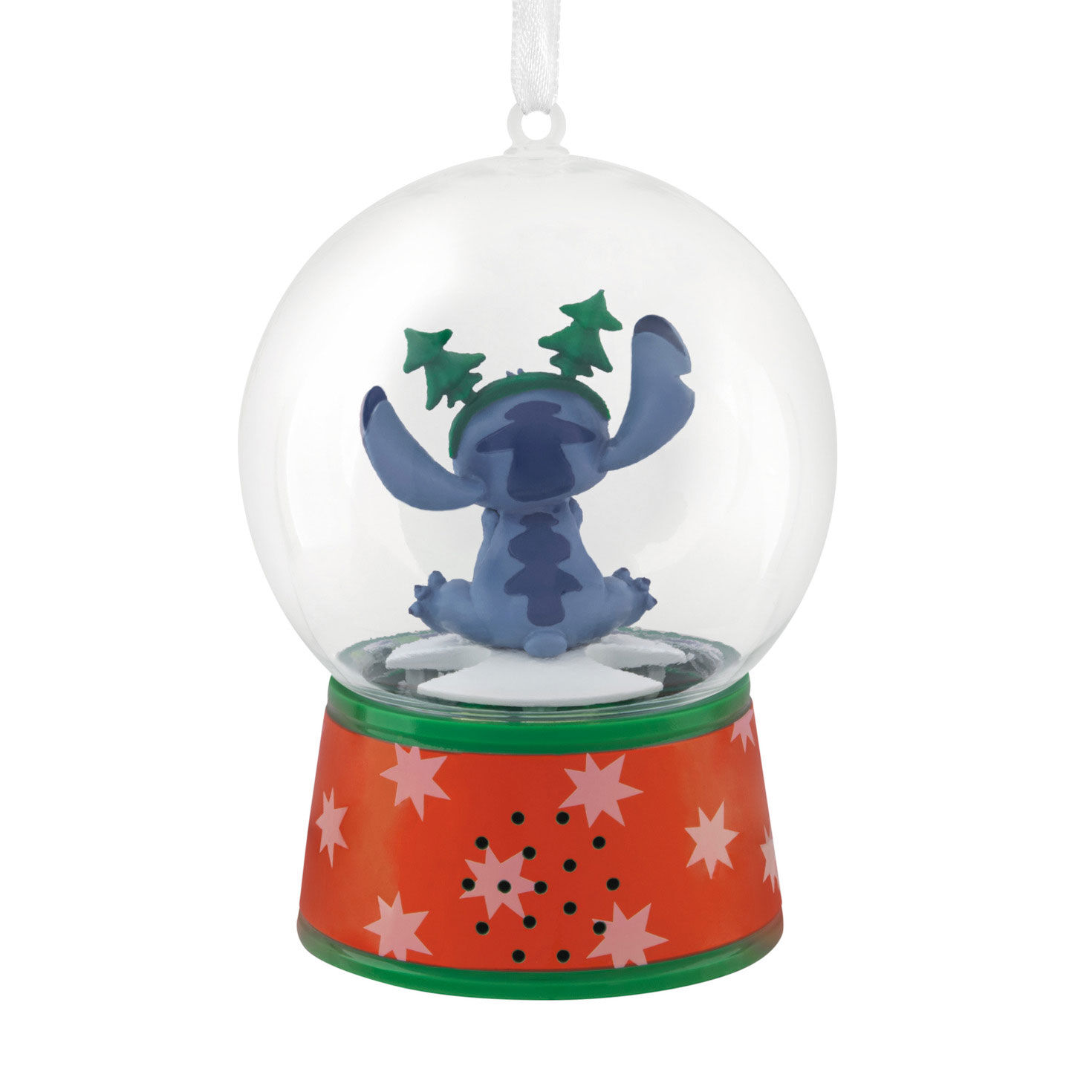 Stitch Snow Globe Christmas Ornament back image number 6