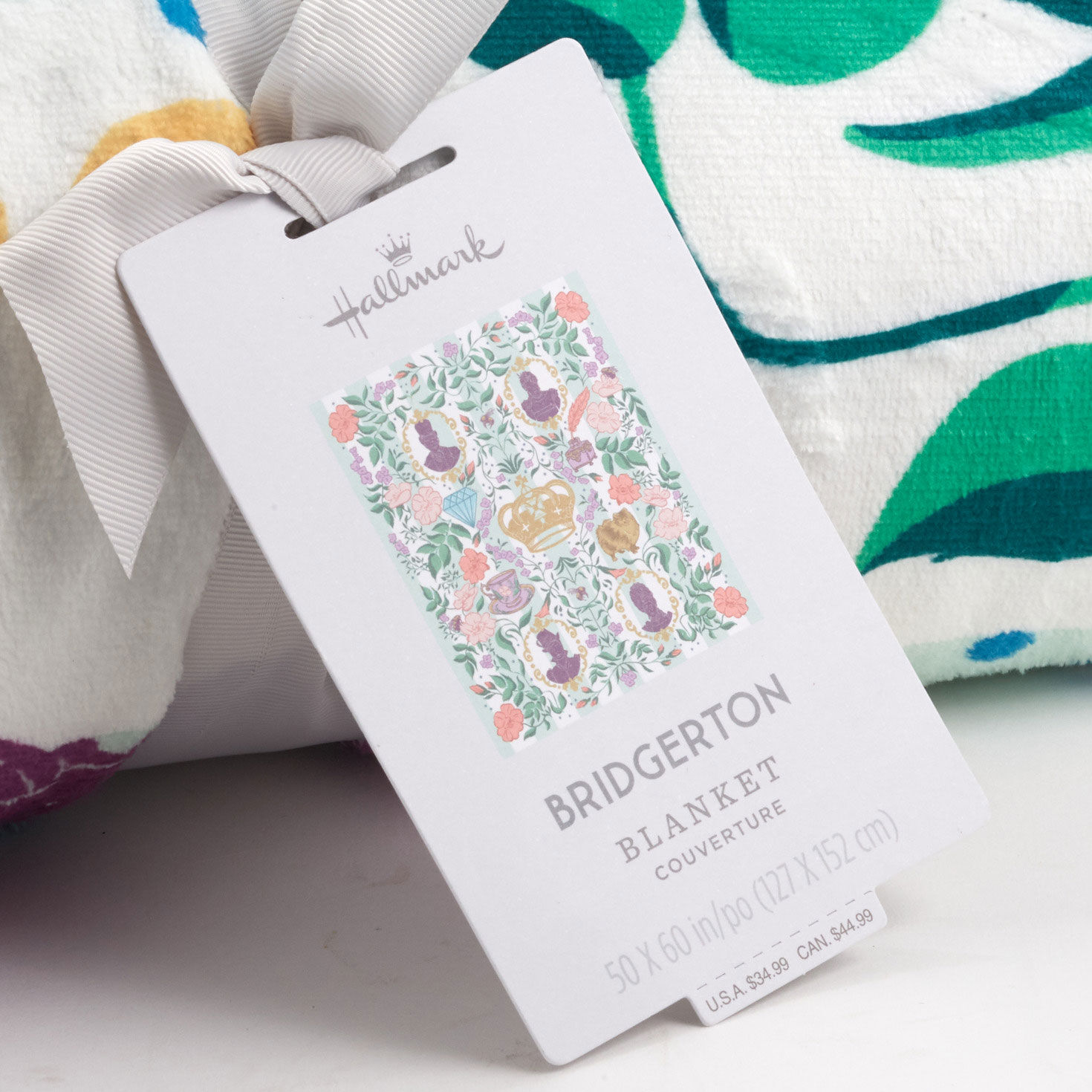 Bridgerton Ton Silhouettes on Floral Blanket, 50x60 for only USD 39.99 | Hallmark