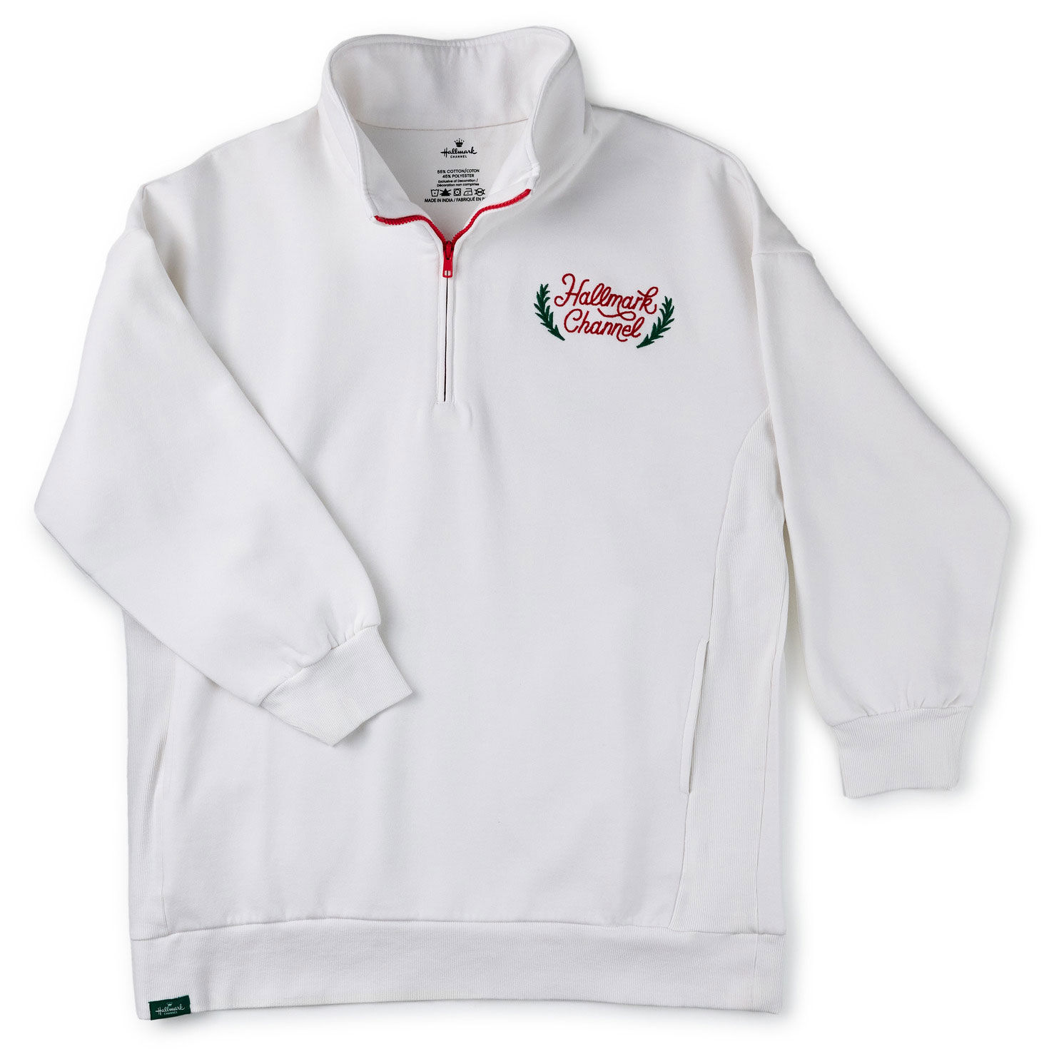 Hallmark Channel Heartfelt Holidays Women's Oversized Quarter-Zip Sweatshirt