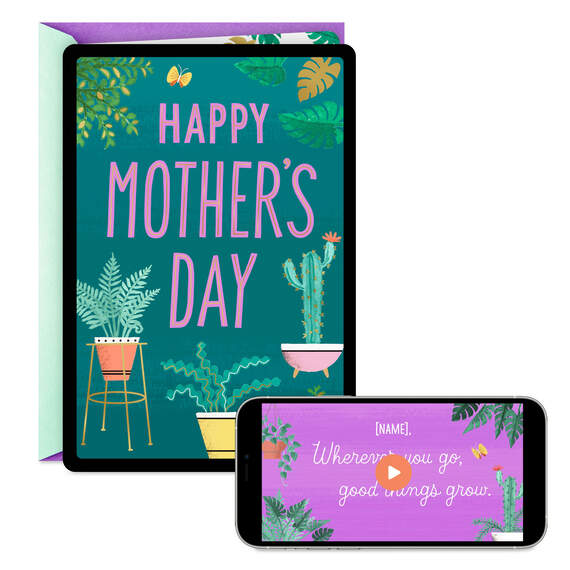 Good Things Grow Wherever You Go Video Greeting Mother's Day Card, , large image number 1