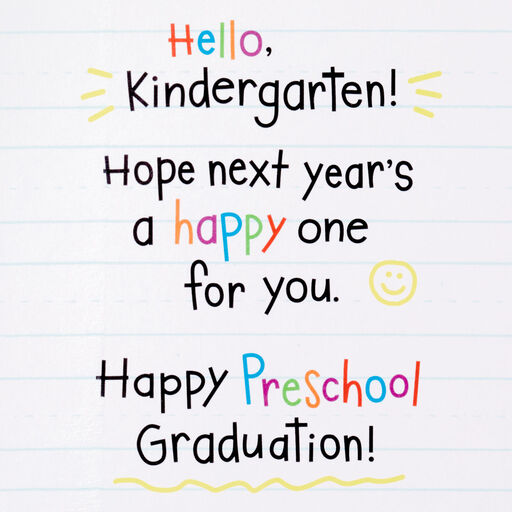 Classroom Characters Preschool Graduation Card for Kid, 