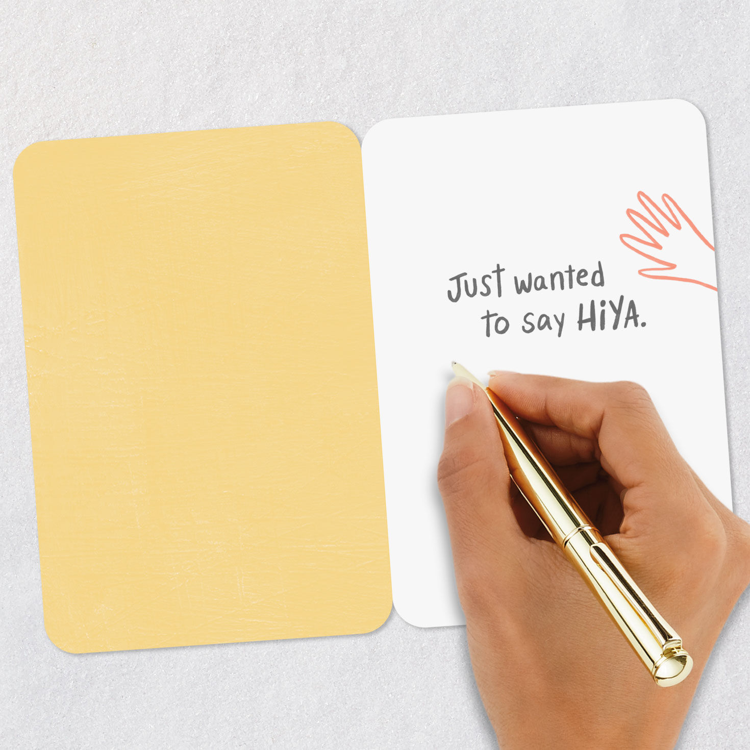 Waving Hands Hello Thinking of You Card Signing card image number 6