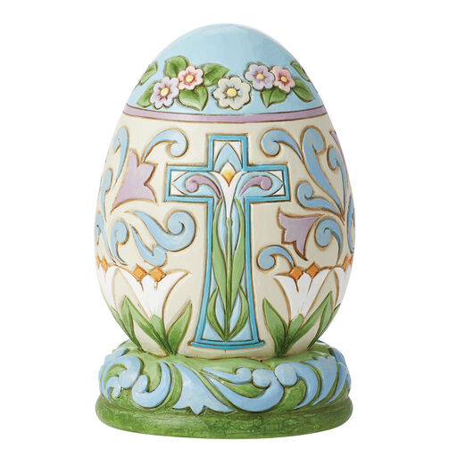 Jim Shore He Is Risen Easter Egg Figurine, 5.3", 