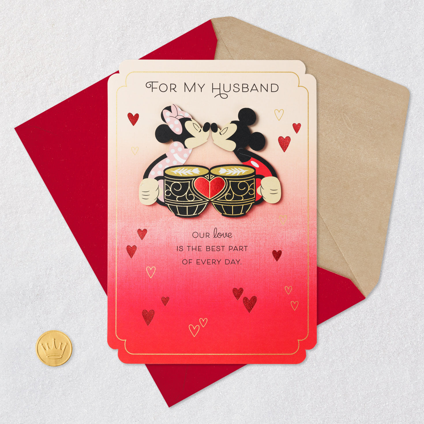 Disney Mickey Mouse and Minnie Mouse Our Love Valentine's Day Card for Husband for only USD 7.99 | Hallmark