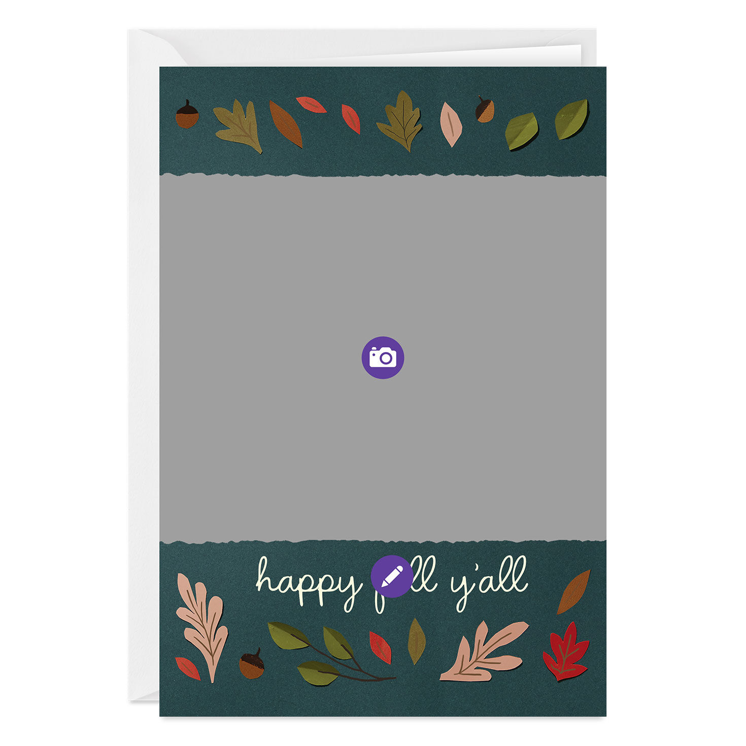 Personalized Fall Leaves Photo Card  image number 3