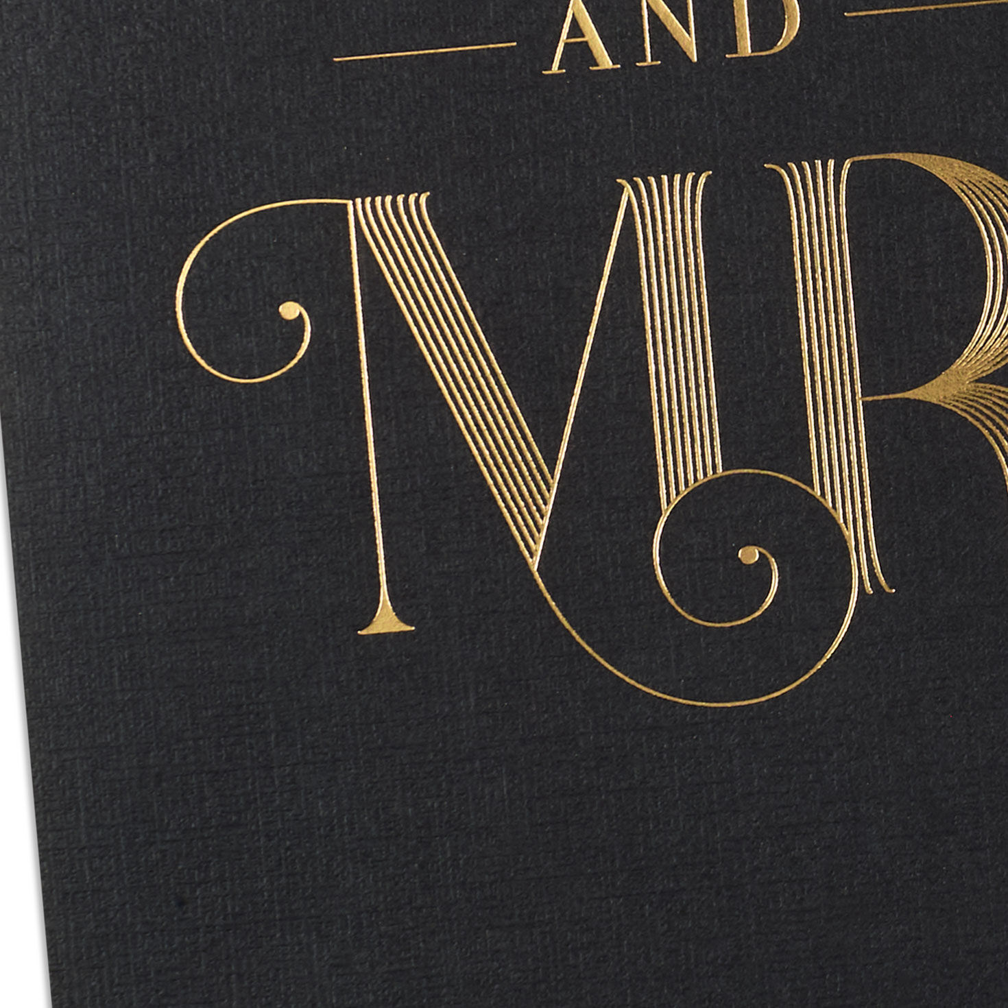Black and Gold Gay Wedding Card Card Front Detail image number 5