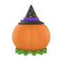 Pumpkin With Witch Hat Keepsake Tree Topper Back image number 5