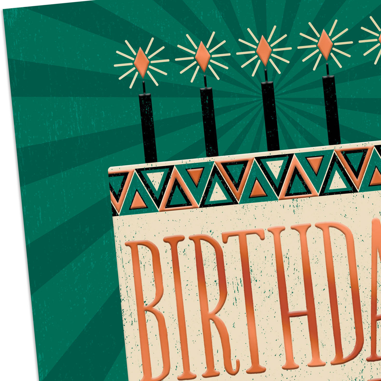 Green and Black Cake Religious Birthday Card Card Front Detail image number 4