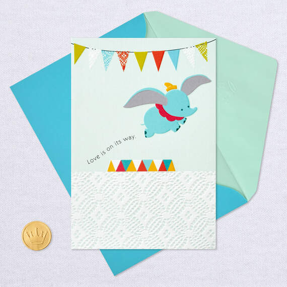 Disney Dumbo Love Is On Its Way Baby Shower Card, , large image number 5