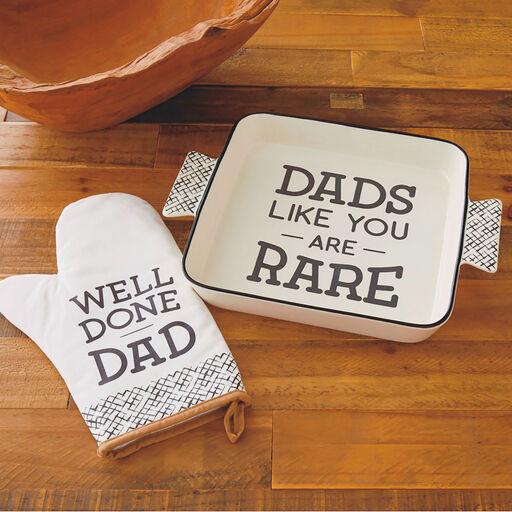 Grilling Dad Oven Mitt and Platter Gift Set, 