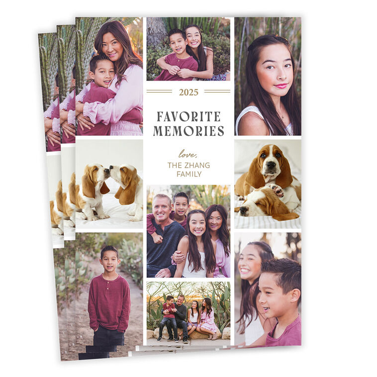Favorite Memories Photo Collage Flat Holiday Photo Card