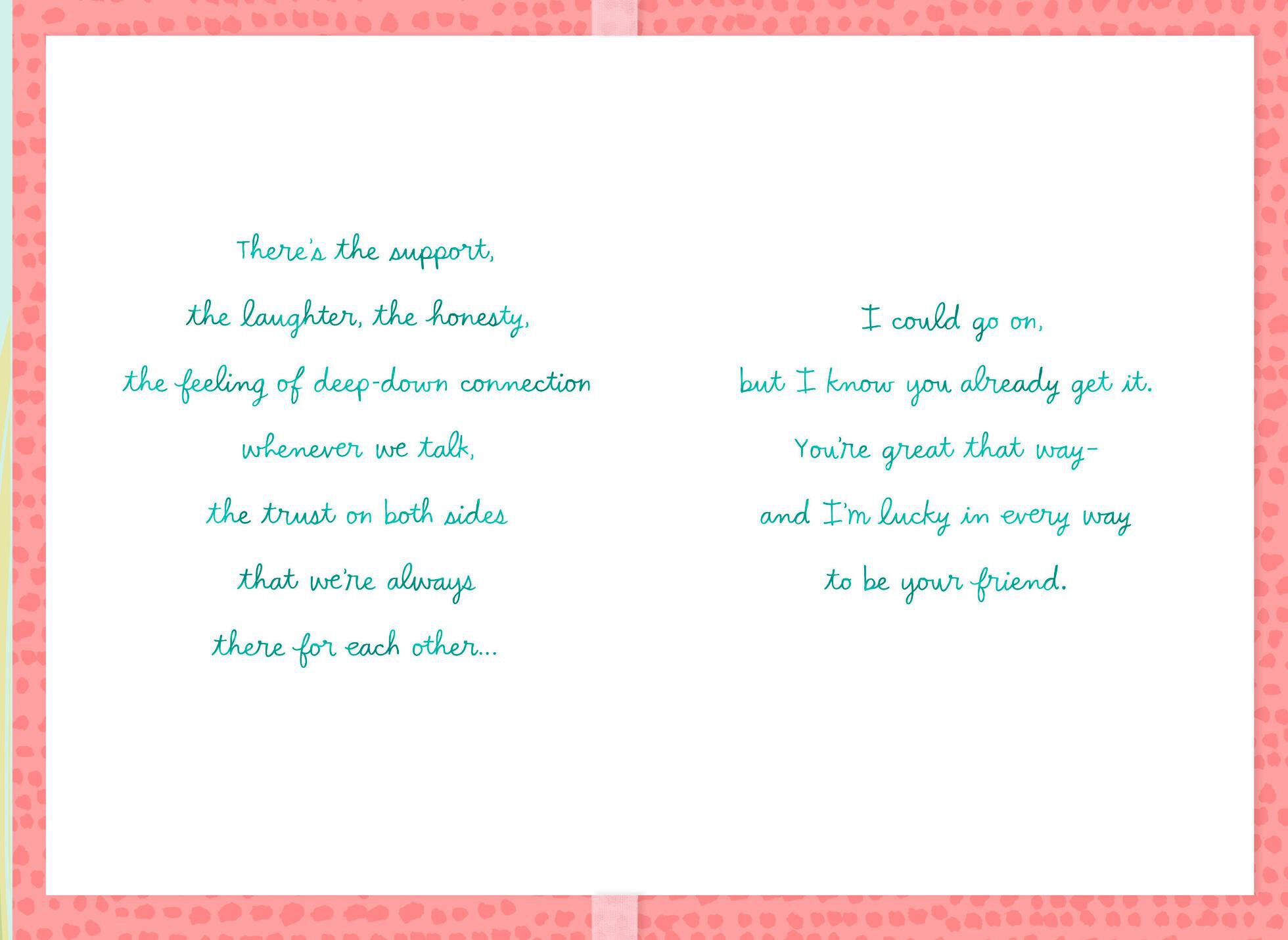 I'm Lucky in Every Way Friendship Card