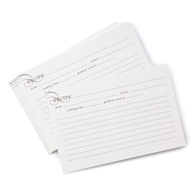decorative recipe cards