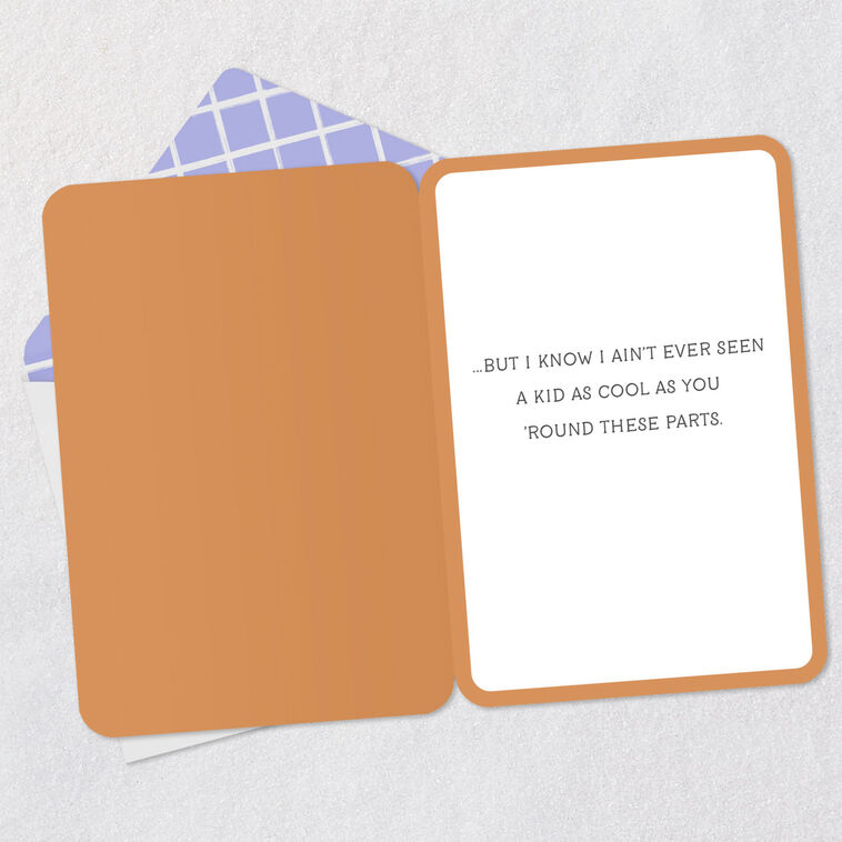 Cowboy Dog Cute Card for Kids Open card with envelope image number 3