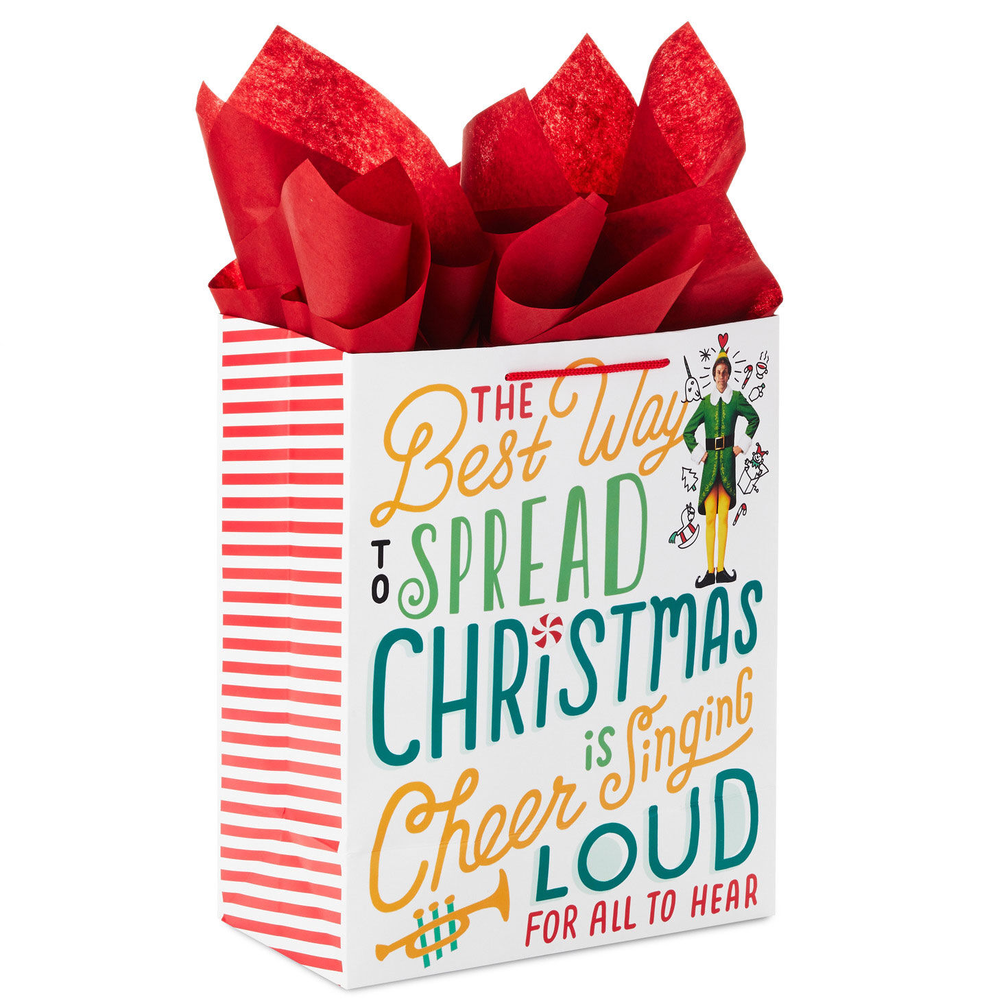 13" Buddy the Elf™ Christmas Cheer Large Gift Bag With Tissue Paper for only USD 7.99 | Hallmark