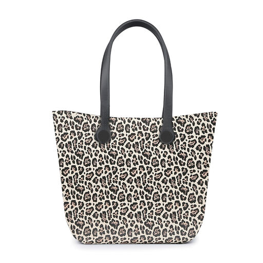 Jen & Co. Small Vira Versa Tote Bag in Leopard Khaki, 
