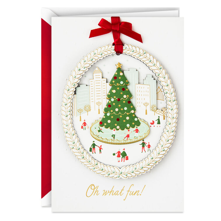 Oh What Fun Christmas Card With Laser-Cut Ornament
