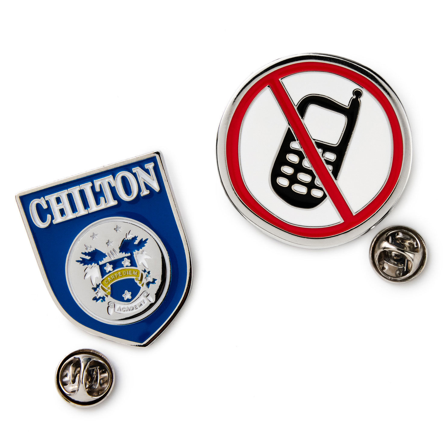 Gilmore Girls Chilton and No Cell Phone Signs Pin Set front with backs image number 3