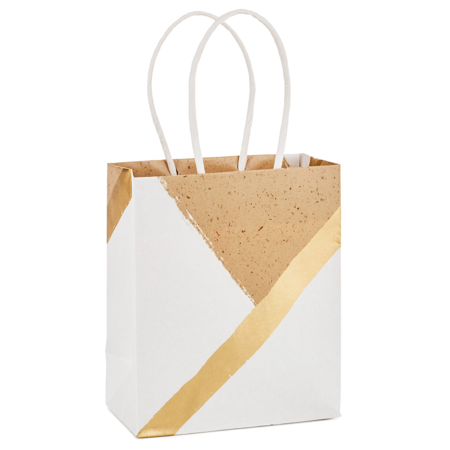 6.5" White and Kraft Paper 8-Pack Gift Bags, , large image number 4